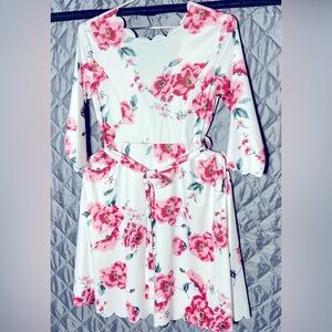 Gorlya (girl) flowers pink and white size 14